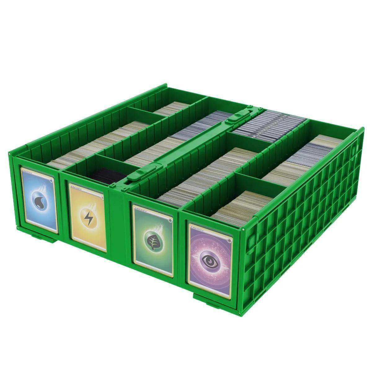BCW collectible card bin with sleeved cards inside