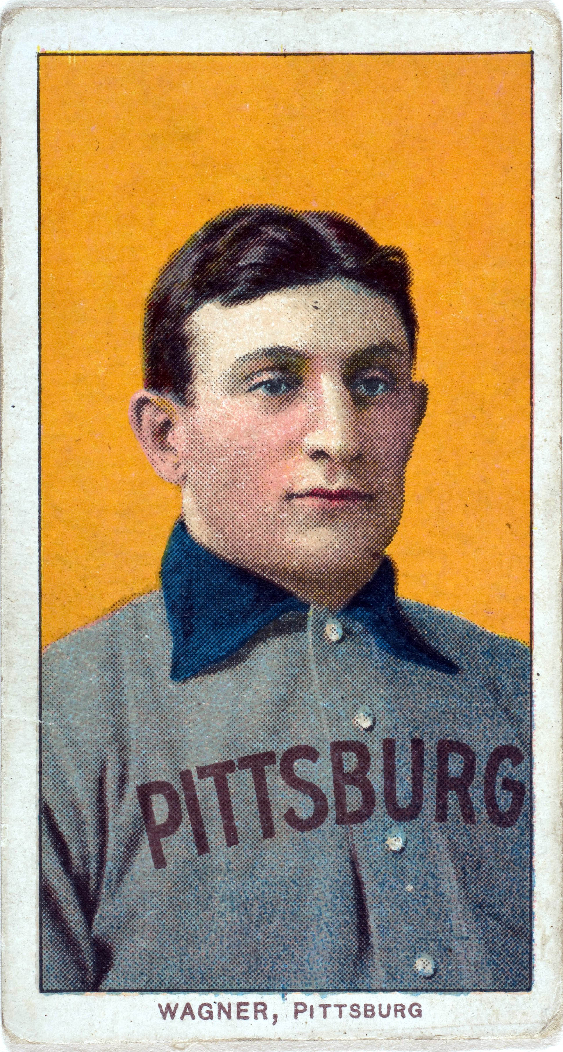 1909 T206 Honus Wagner baseball card, public domain via Wikimedia Commons